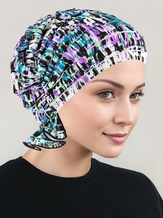 ABBEYCAP697RUFFLEGEOTURQFLORAL