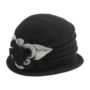 Boiled wool pleated cap 7556 hat winter