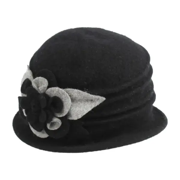 Boiled wool pleated cap 7556 hat winter