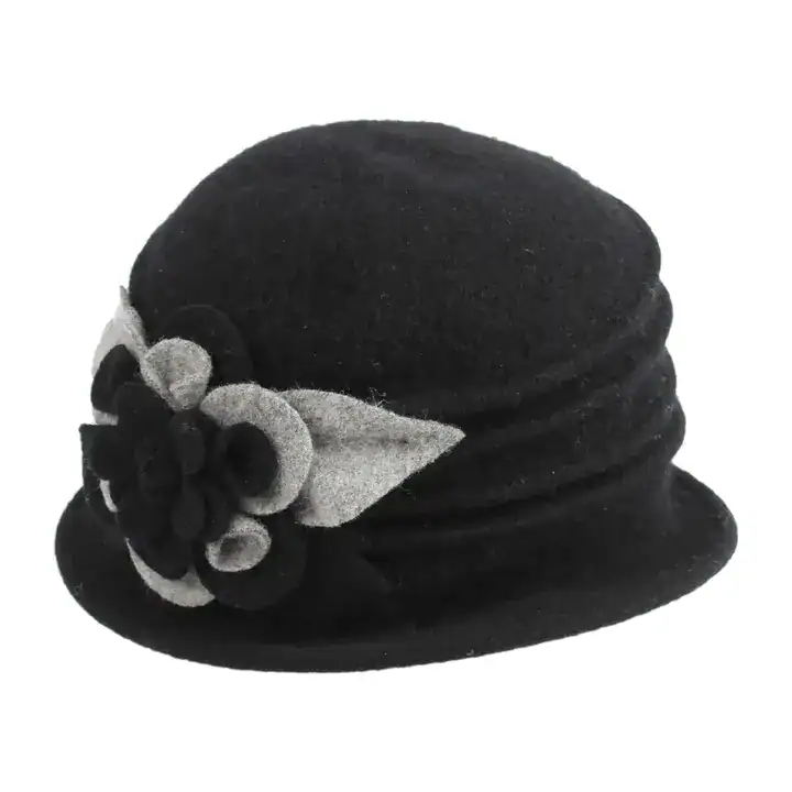 Boiled wool pleated cap 7556 hat winter