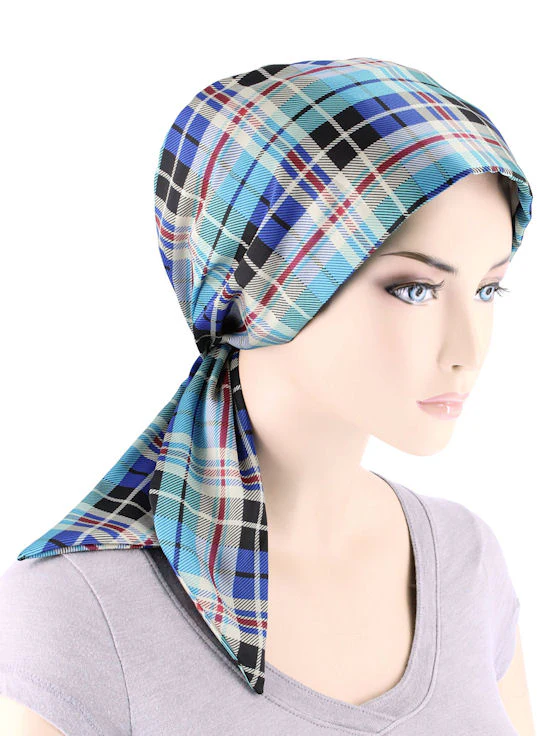 Chemo Fashion Scarf 1153 blue plaid.jpg