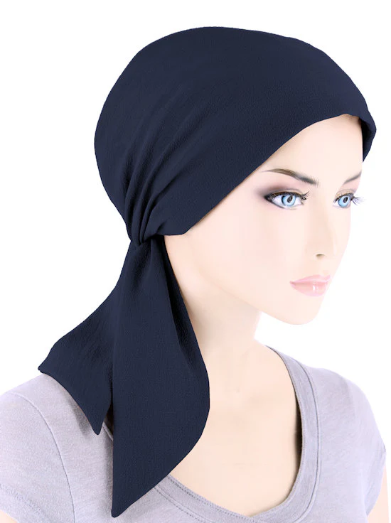 Chemo Fashion Scarf 1158 Navy Blue.jpg