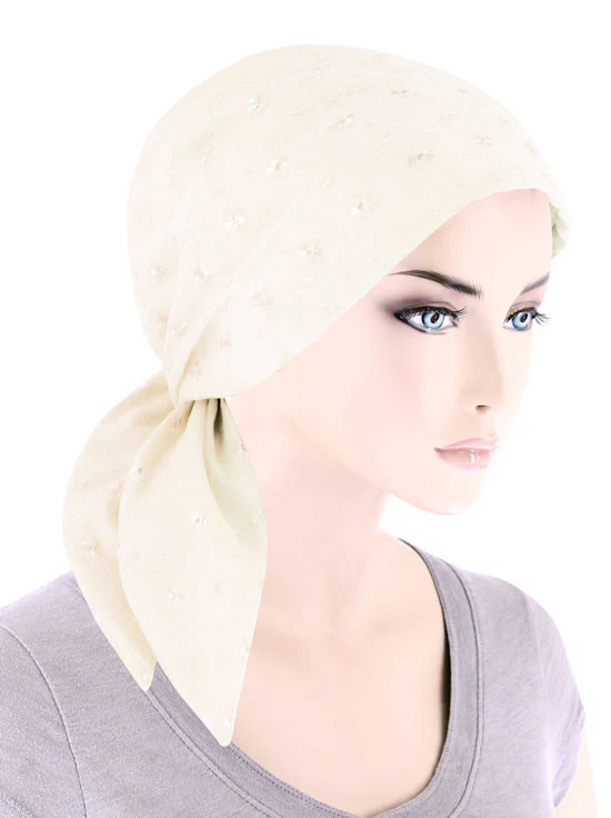 Eyelet Cotton Scarf Ivory off white.jpg