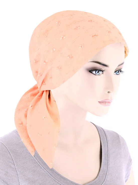 Eyelet Cotton Scarf Pastel Peach.jpg