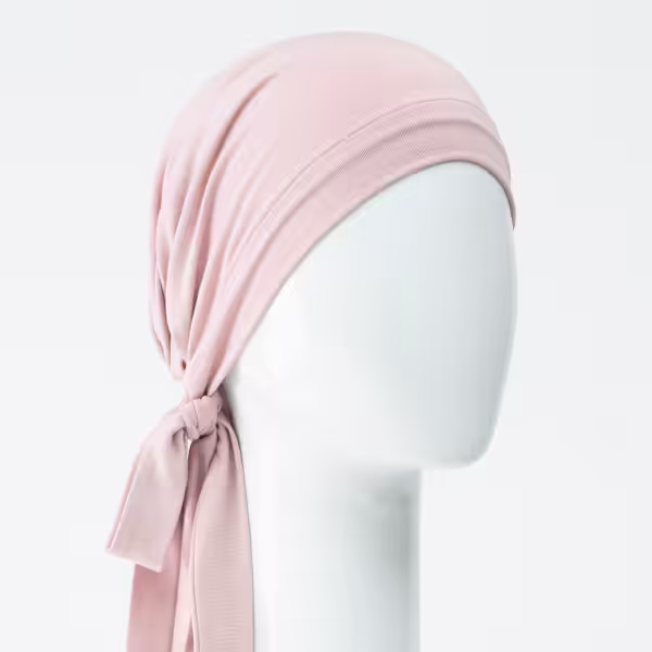 Sibelle foulard chimio bambou rose 45 600x600