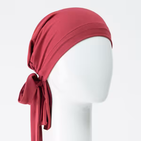 Sibelle foulard chimio bambou rubis 45 600x600