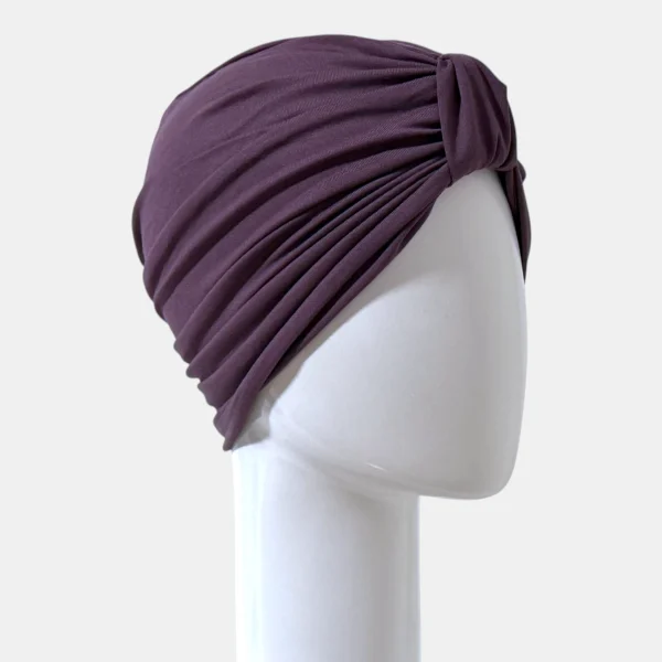 Sibelle Cancer Turban Bamboo Pourpre 45D 600x600