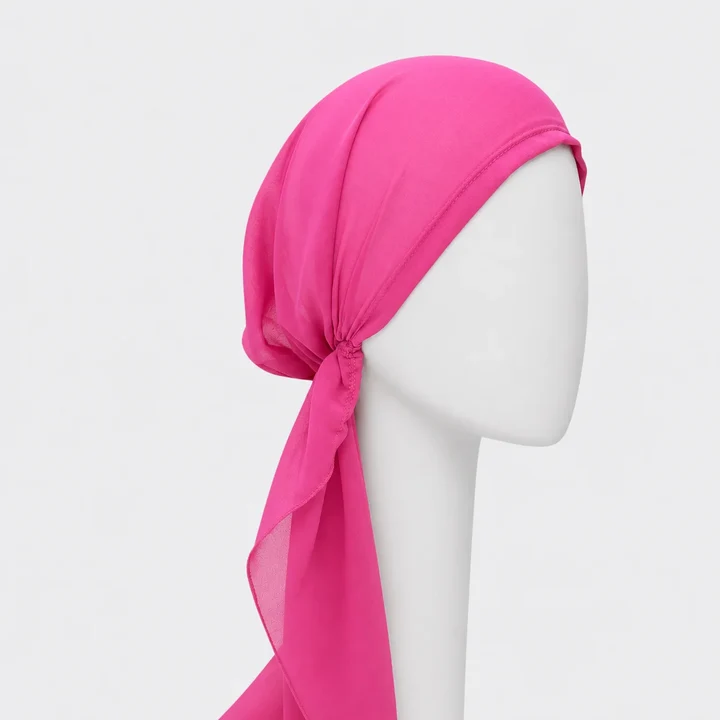 Sibelle Foulard Cancer Prenoue Chiffon Long Rose