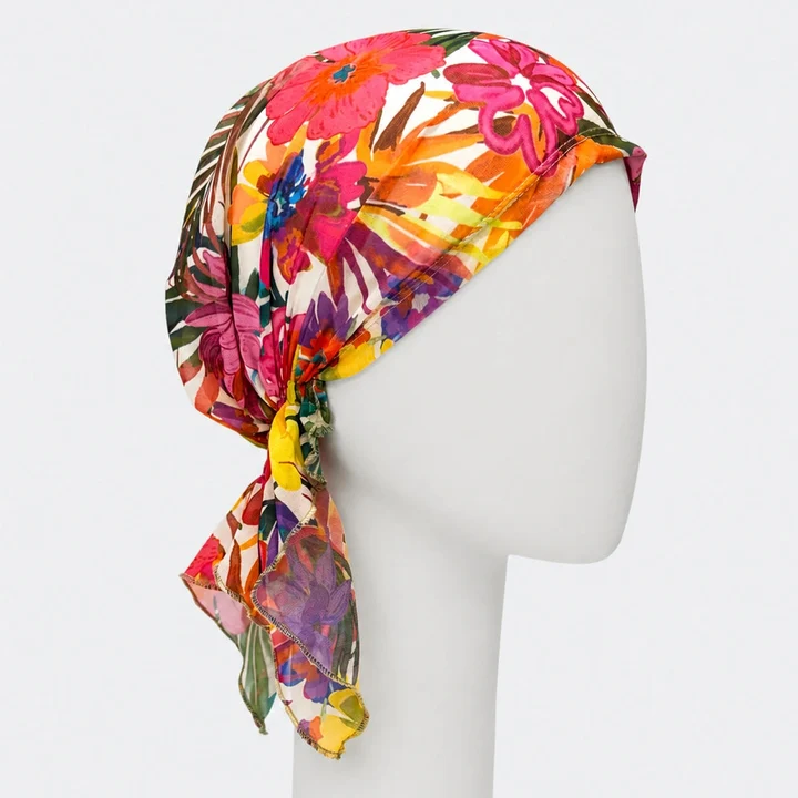 Sibelle Foulard Cancer Prenoue Chiffon Plamier Ete