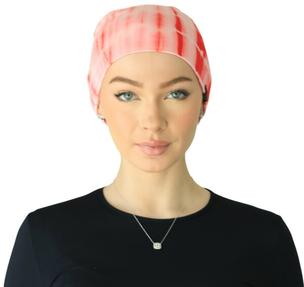 Bamboo Tie Dye Red Slouchy Beanie