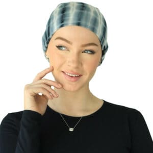 Bamboo Tie Dye Blue Slouchy Beanie