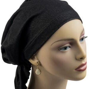 Headscarf Cotton Black Denim