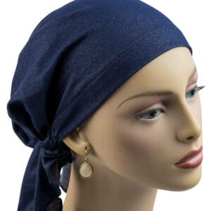 Headscarf Cotton Blue Denim