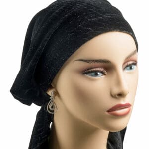 Headscarf Velvet Black Short Ties